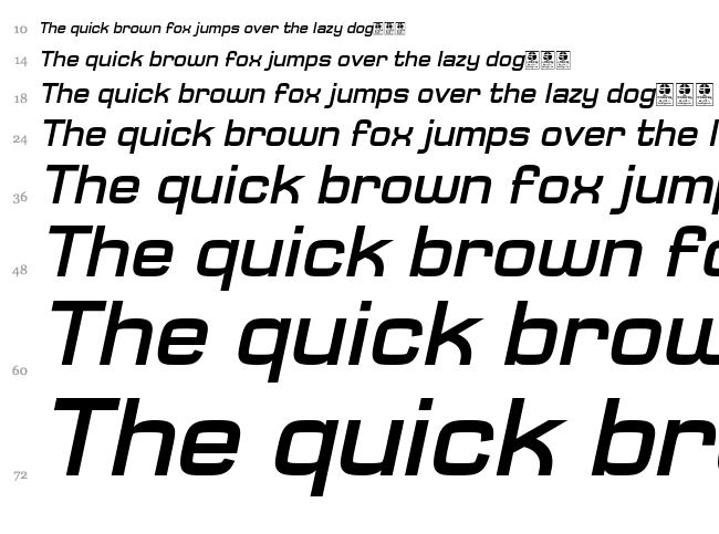 Typo Square font waterfall